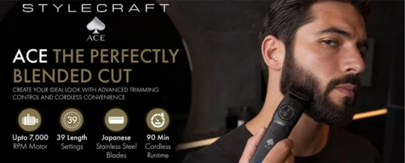A+ hero module – StyleCraft ACE beard trimmer